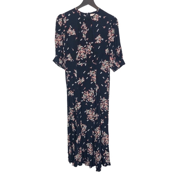 byTimo Floral Midi Dress Navy Blue Posy - Picture 1 of 9